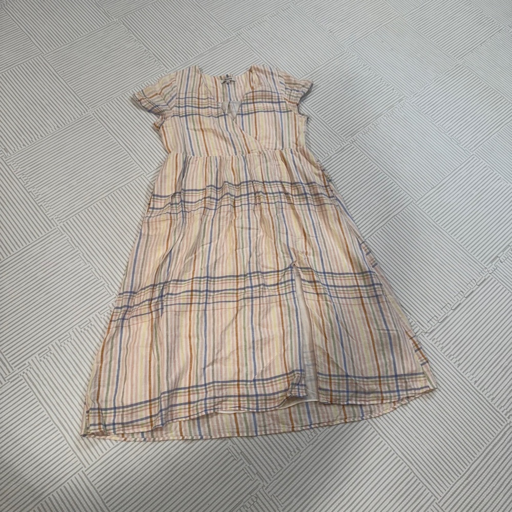 Madewell Spring Plaid Multicolor Dress Small